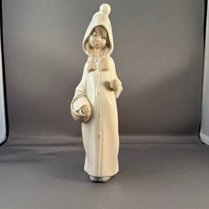 Lladro Nativity Figurine Girl With Basket #4678 Shepardess Retired 2001